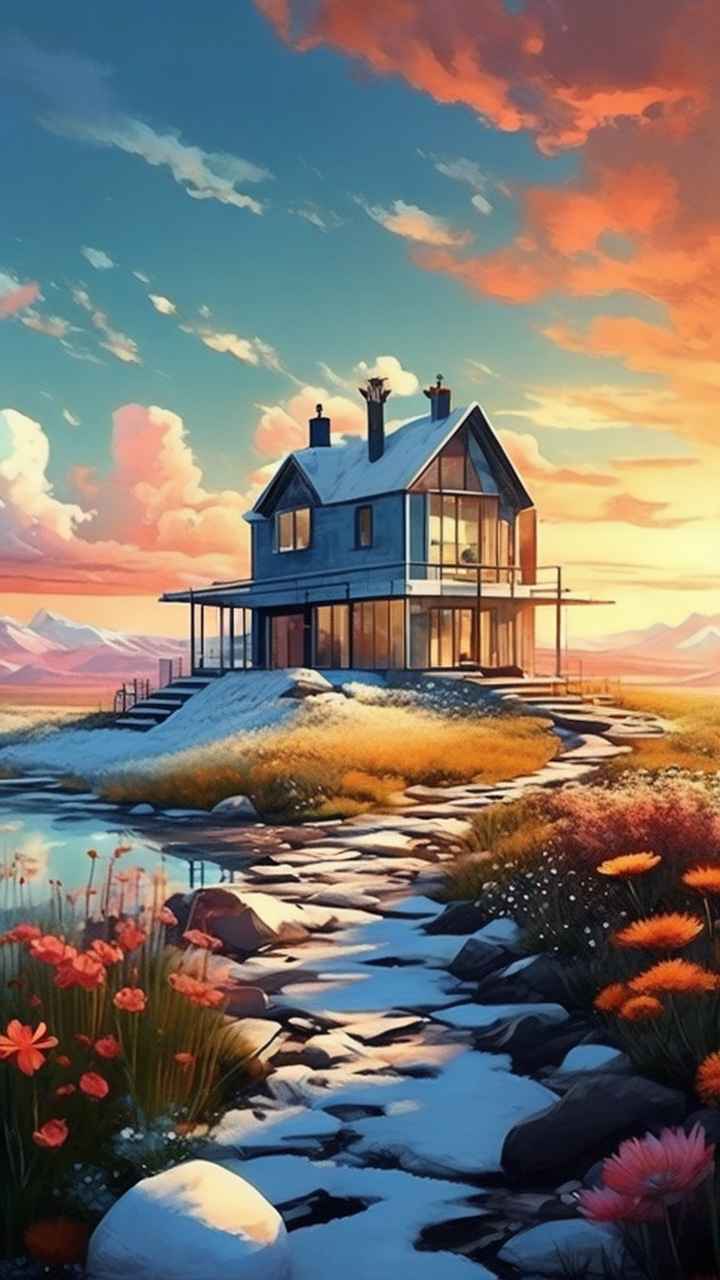 充满活力的绿洲在它的后院各种花 128