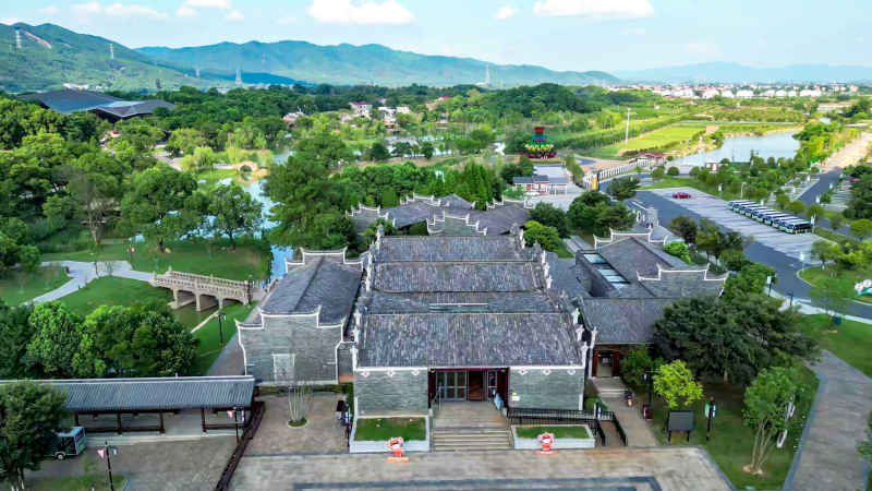 江西吉安城市风光旅游景区航拍图