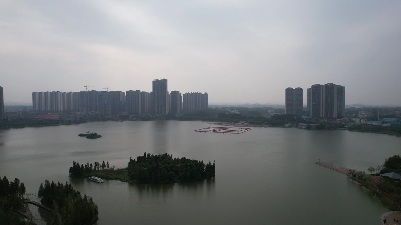 广西钦州白石湖公园航拍