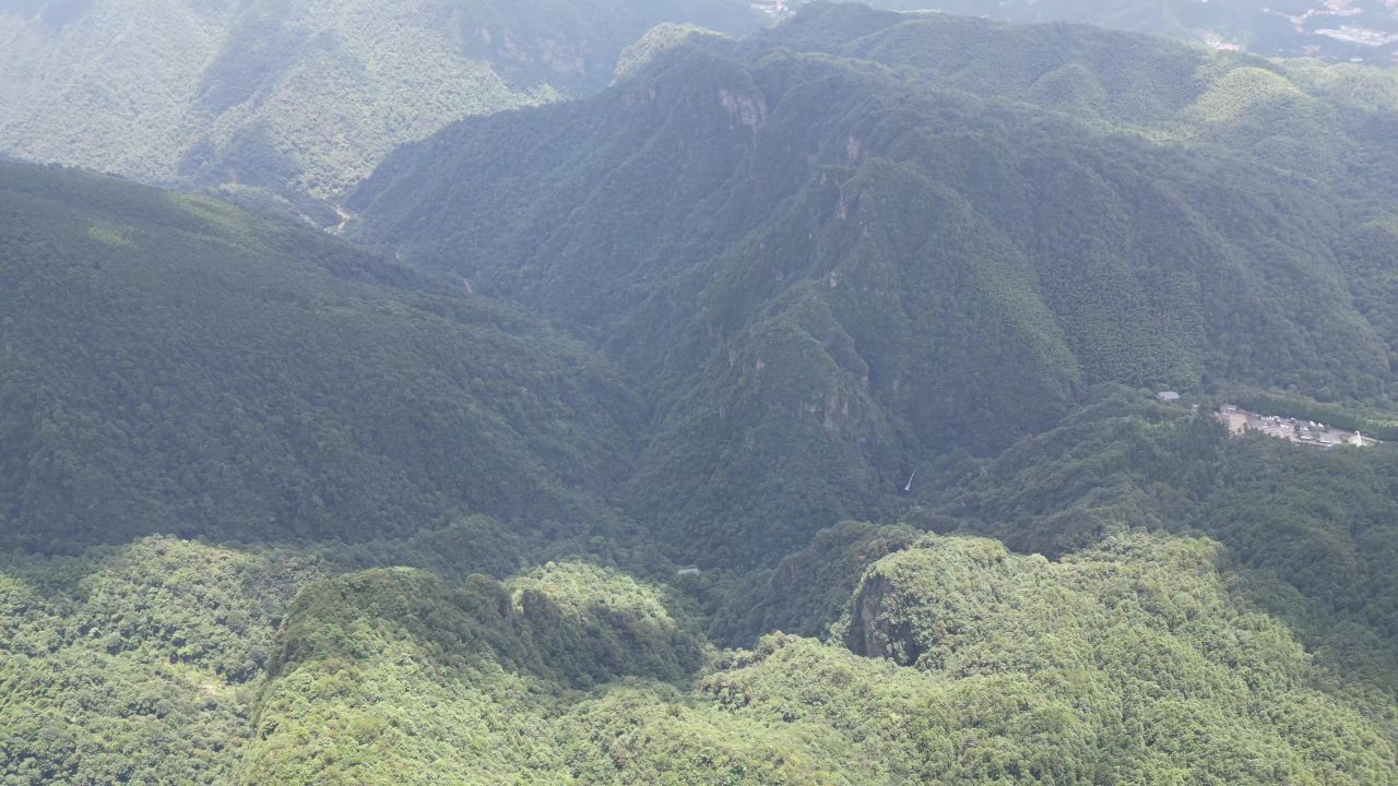祖国大好河山壮丽山河蓝天白云航拍 