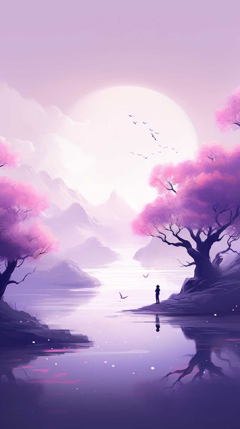 紫色唯美背景图