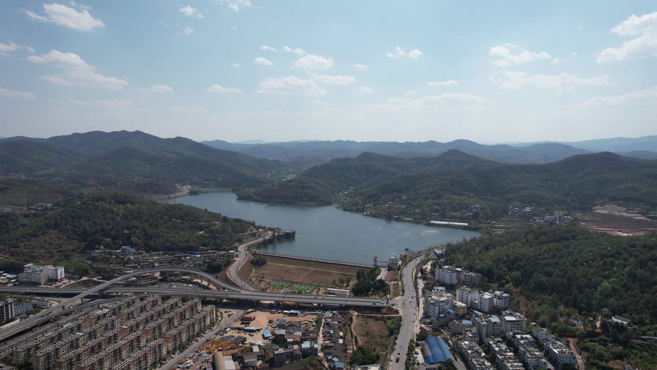 祖国大好河山青山绿水航拍  