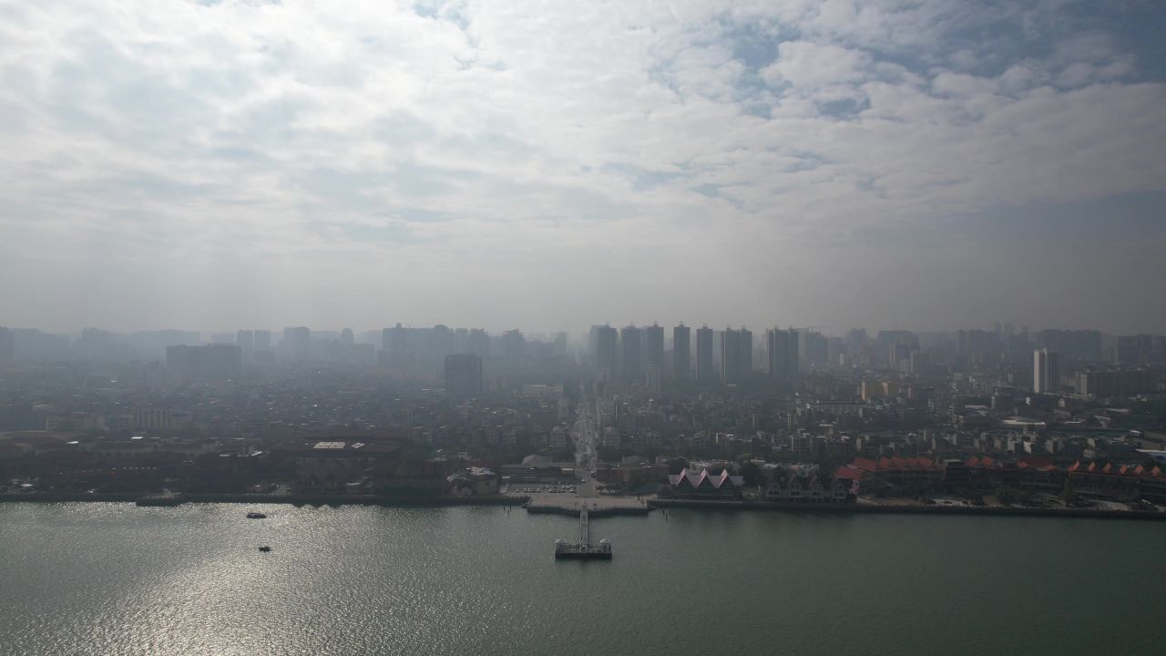 广西北海城市风景航拍 