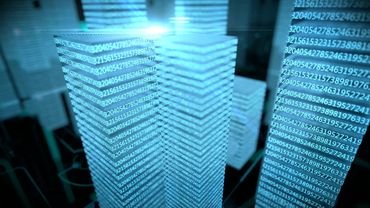 数字科技流动代码字母抽象互联网络金融视频素材 57