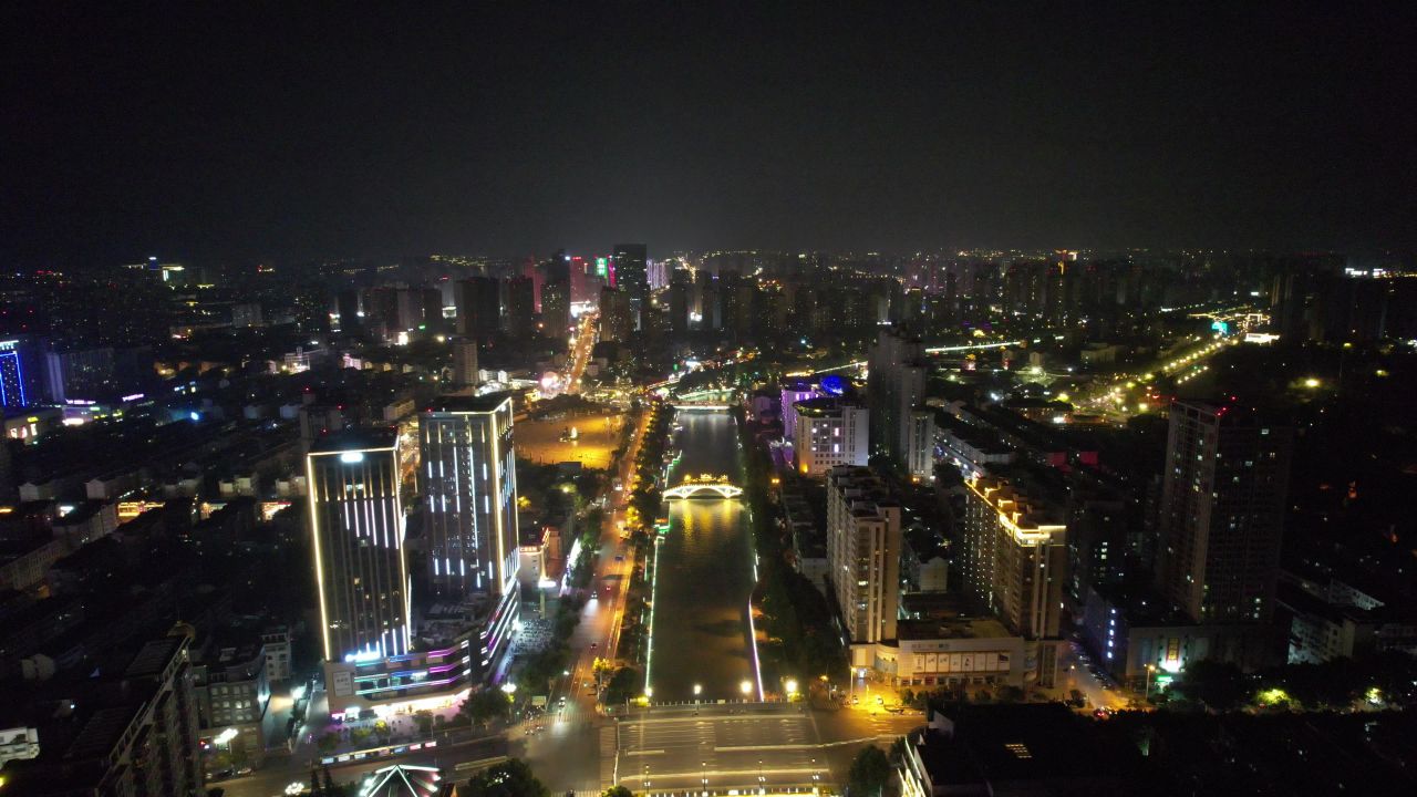 江苏宿迁城市风光旅游景区航拍