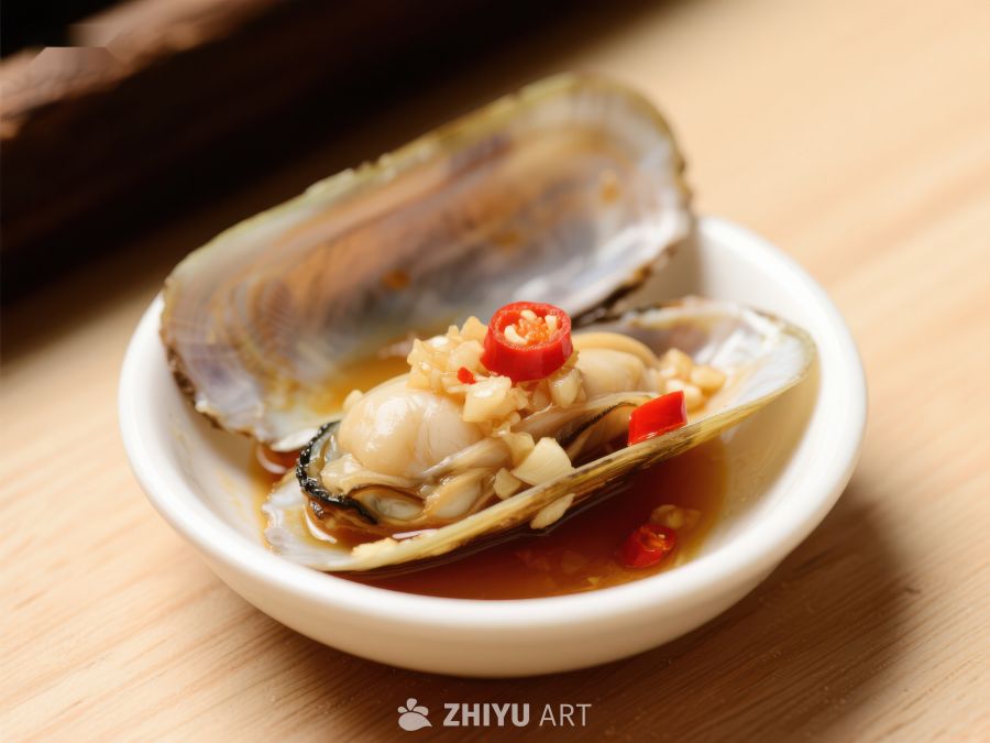 蒜蓉辣椒点缀的鲜美蛤蜊 925