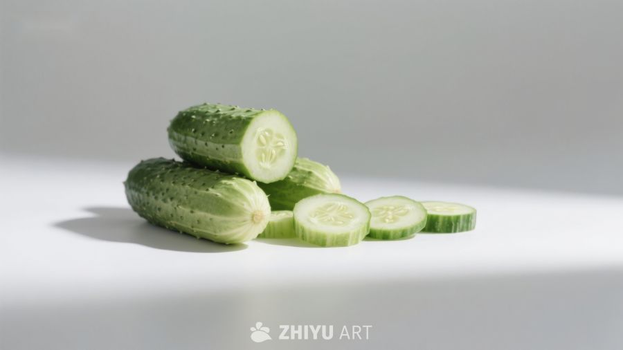 切片黄瓜静物展示