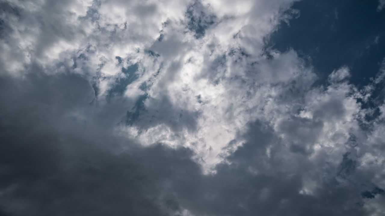 蓝天白云天空乌云天气象风云变幻