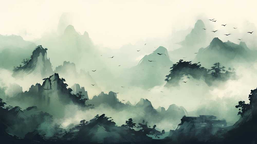 中国风山水画1