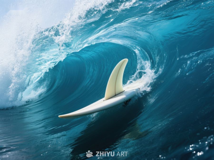 冲浪板穿梭于碧蓝海浪之中 35