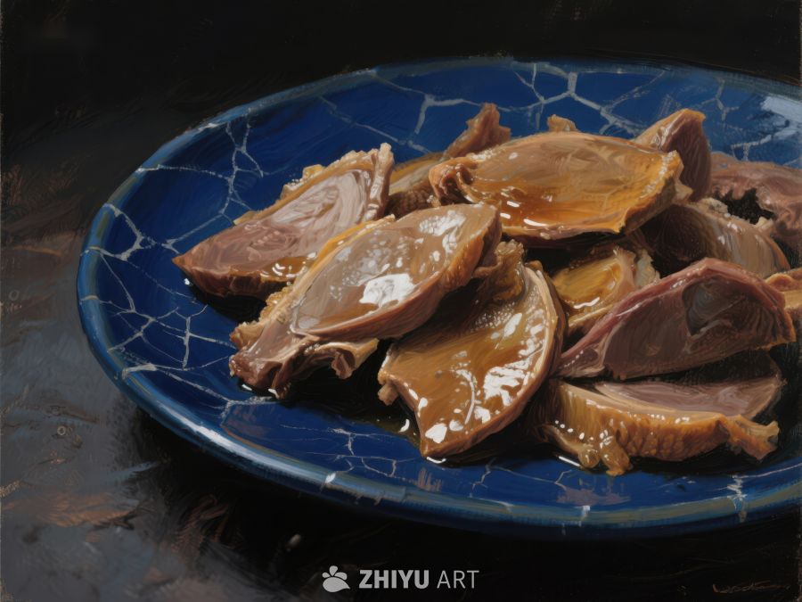 盘中酱鸭舌，色泽诱人 1102