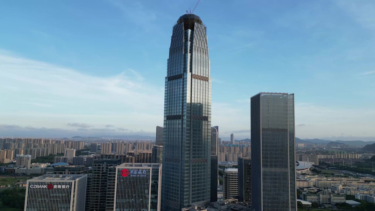  航拍台州天盛中心金融大厦