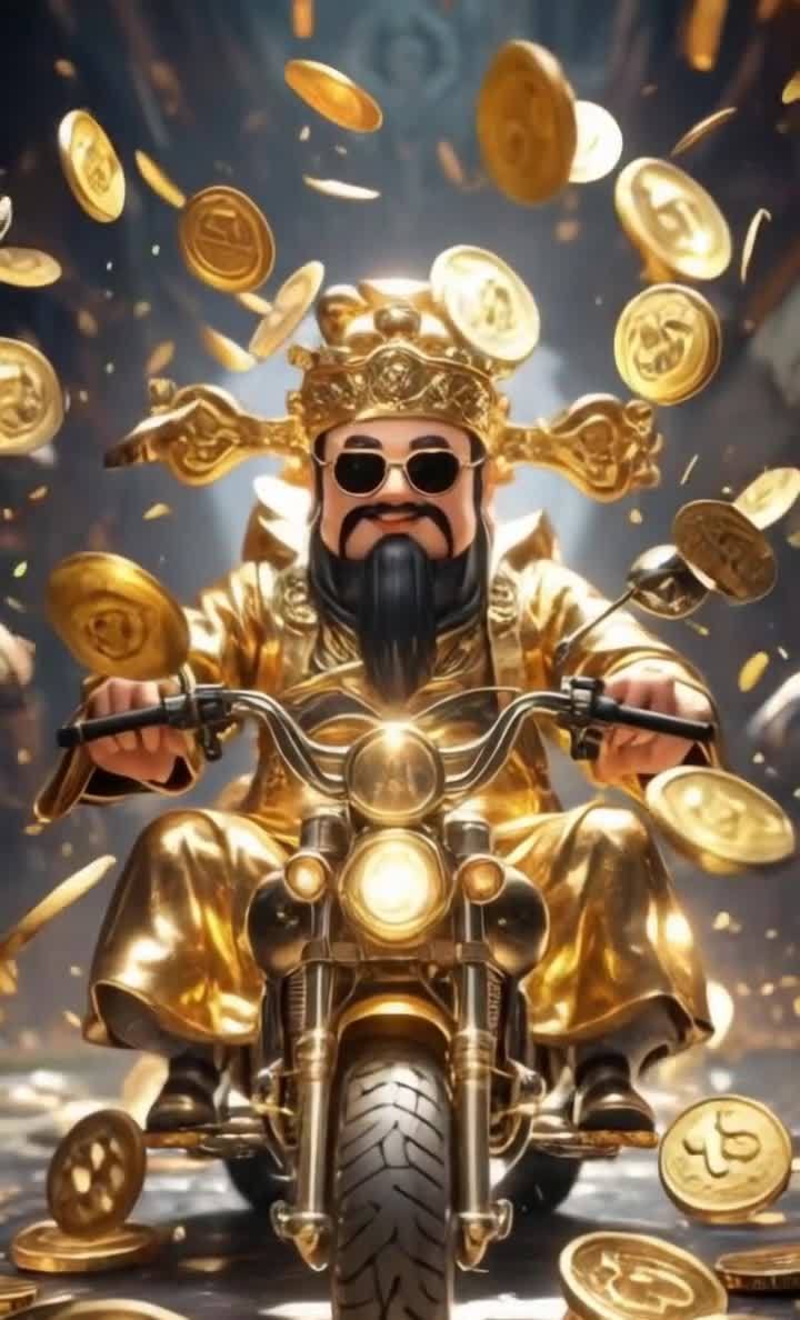 身着金色服饰、头戴金色头饰、佩戴黑色墨镜、留着黑色