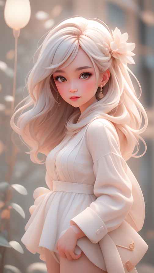 可爱粉色女孩
