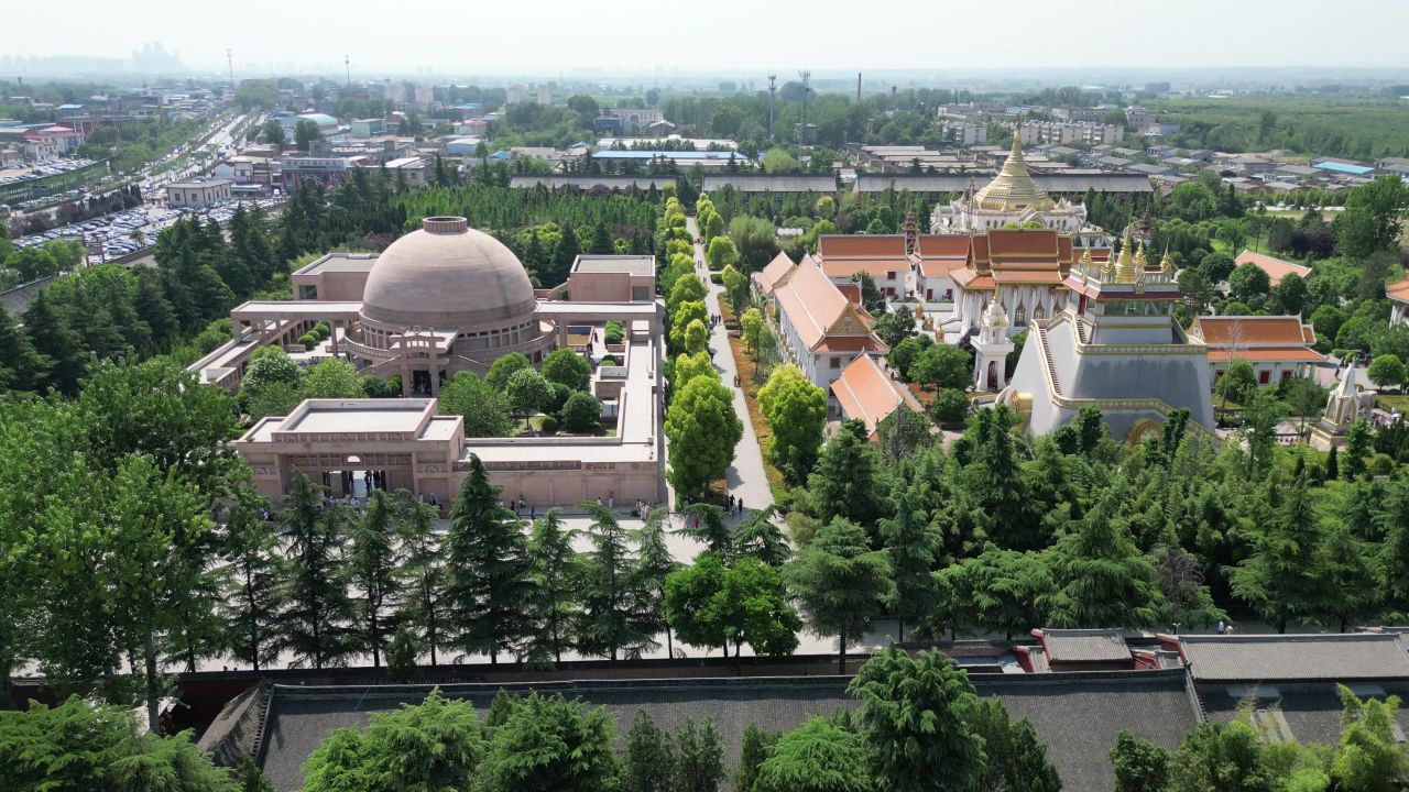 河南洛阳城市风光旅游景区航拍