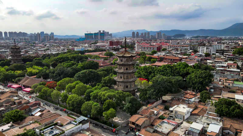 福建泉州城市风光航拍图 