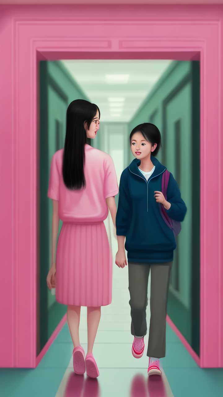 走廊孩子和母亲