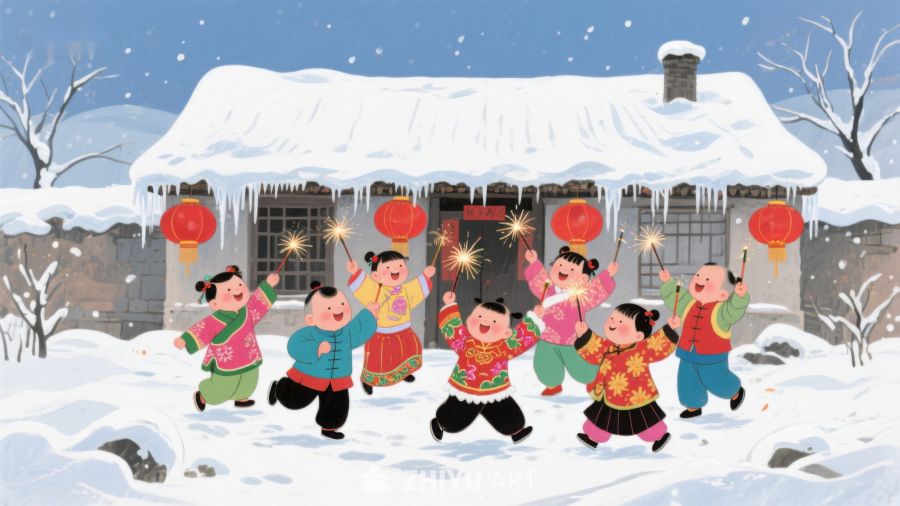 雪中欢庆：孩子们的节日游行 1126