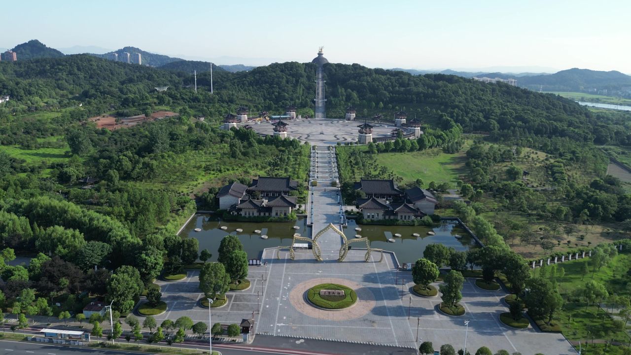  航拍宜春禅都文化博览园