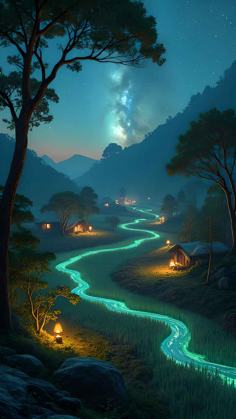 未来风格大自然森林超自然风景画质 32