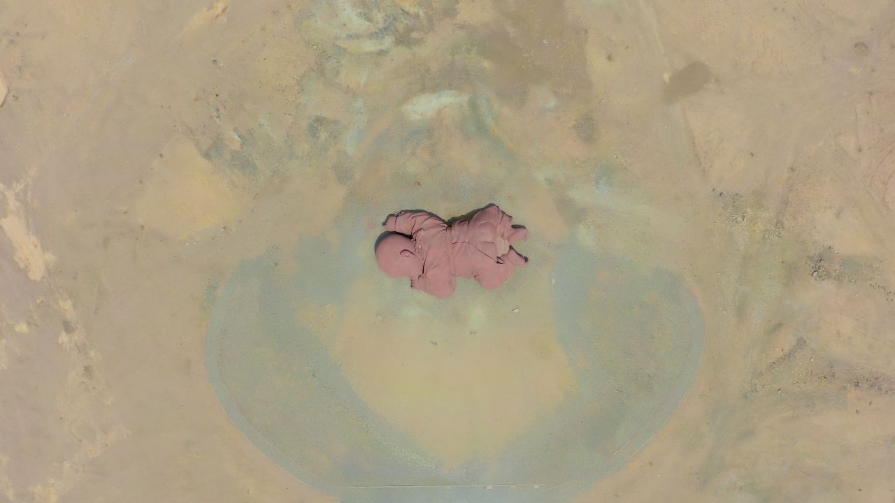 大西北甘肃瓜洲县大地之子航拍