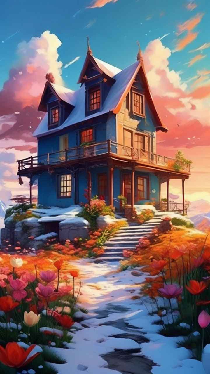 充满活力的绿洲在它的后院各种花 36
