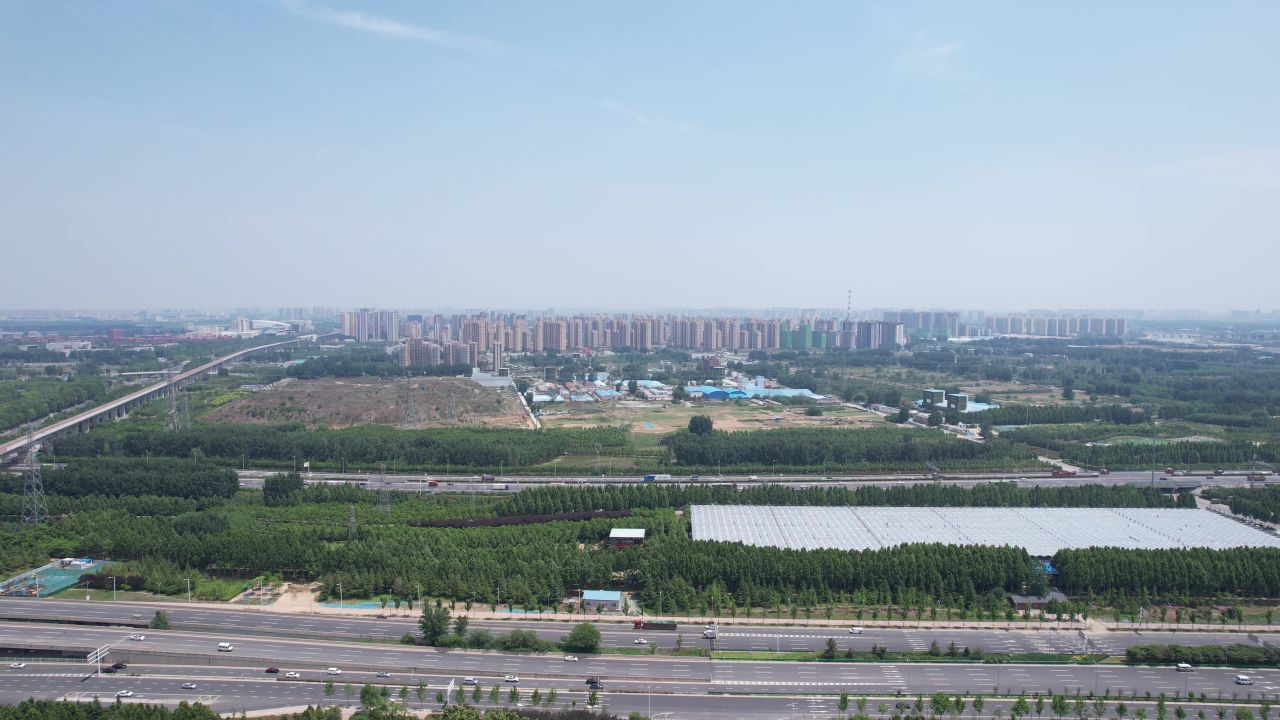 河南郑州城市风光地标建筑航拍 