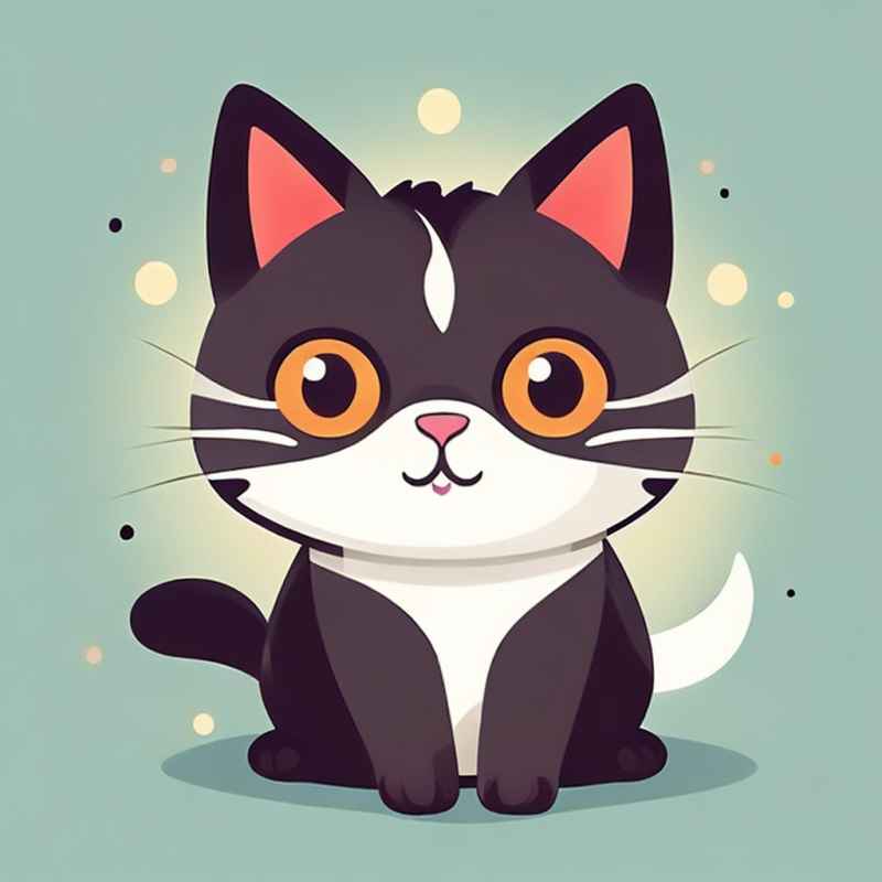 小花猫唯美插画 68
