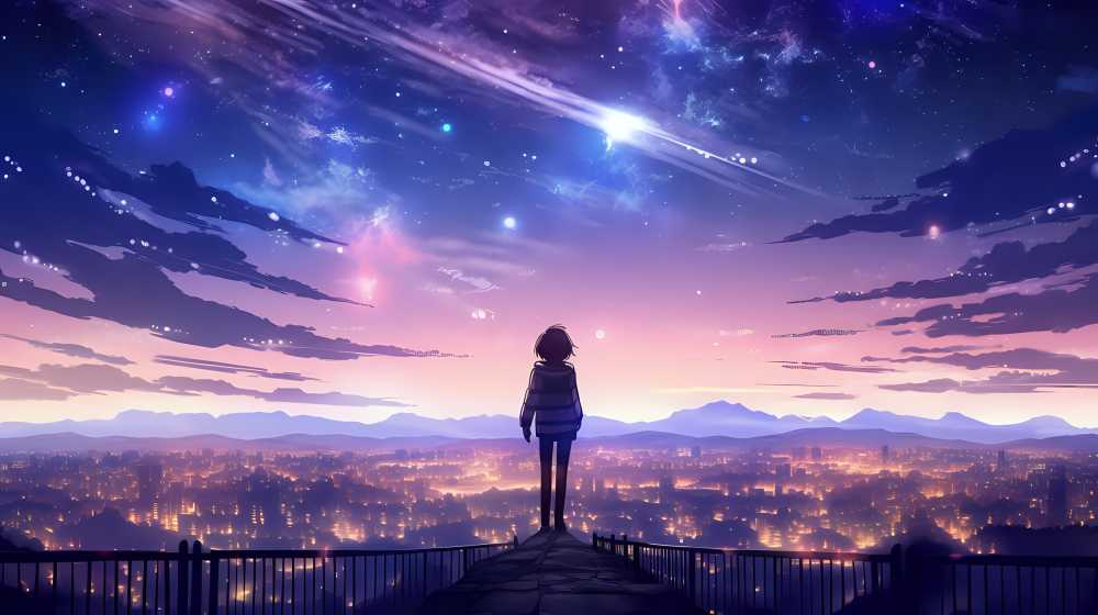 一个人的夜空是多么的美