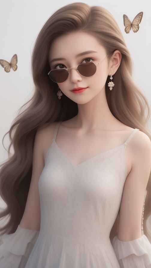 酷酷的白色衣服人像