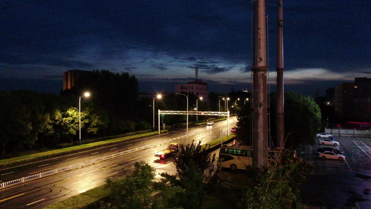 城市道路交通夜景