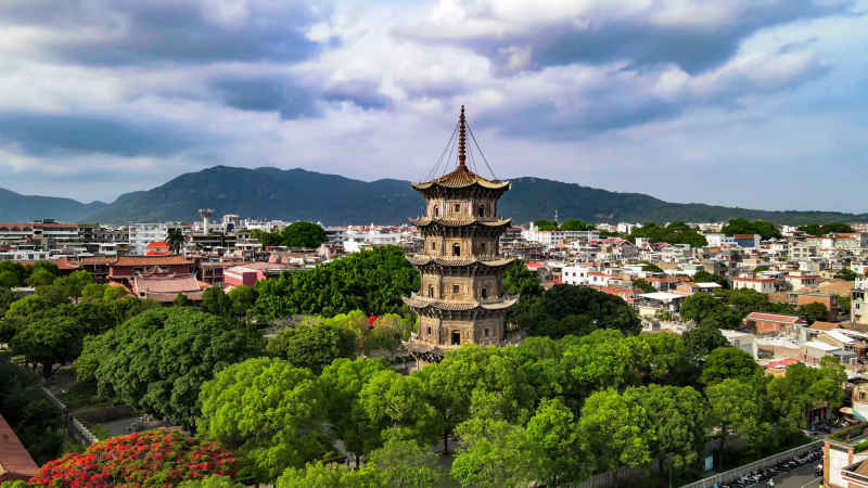 福建泉州城市风光航拍图 