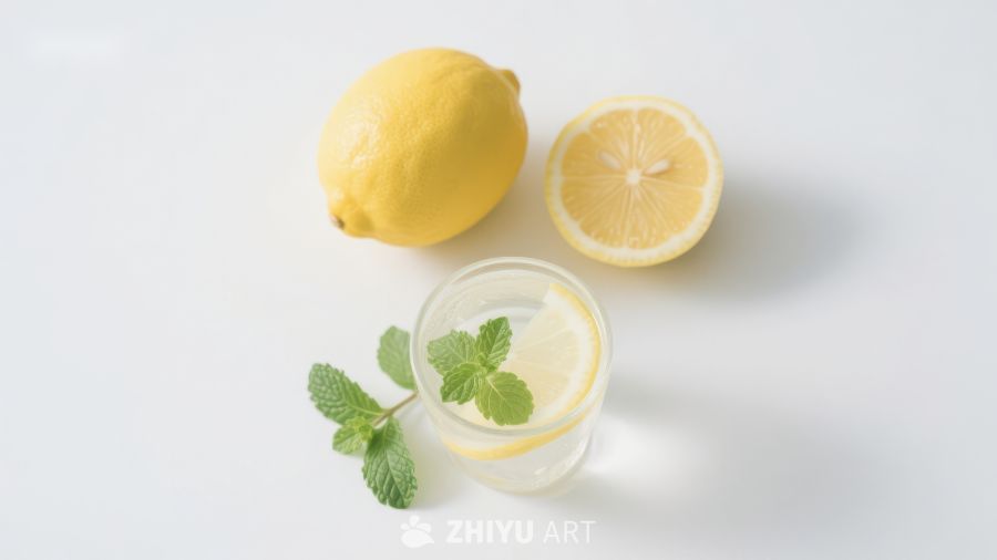 柠檬水与新鲜柠檬