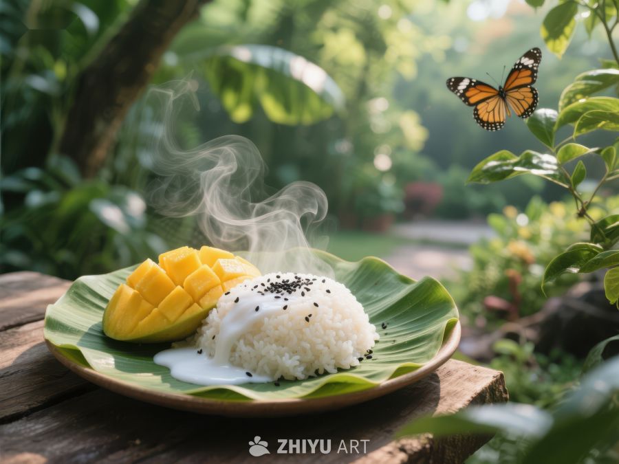 芒果糯米饭与蝴蝶共舞 379