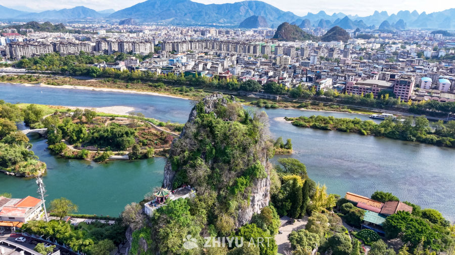 桂林山水与城市交相辉映