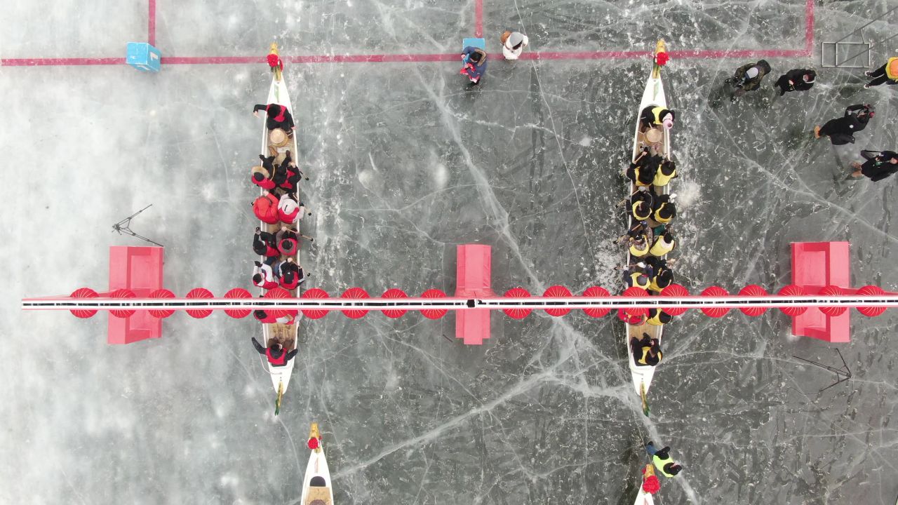 冰上竞技 冰龙舟 冰上运动