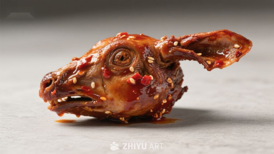 麻辣兔头特写