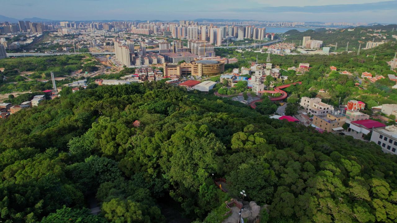 航拍泉州郑成功公园