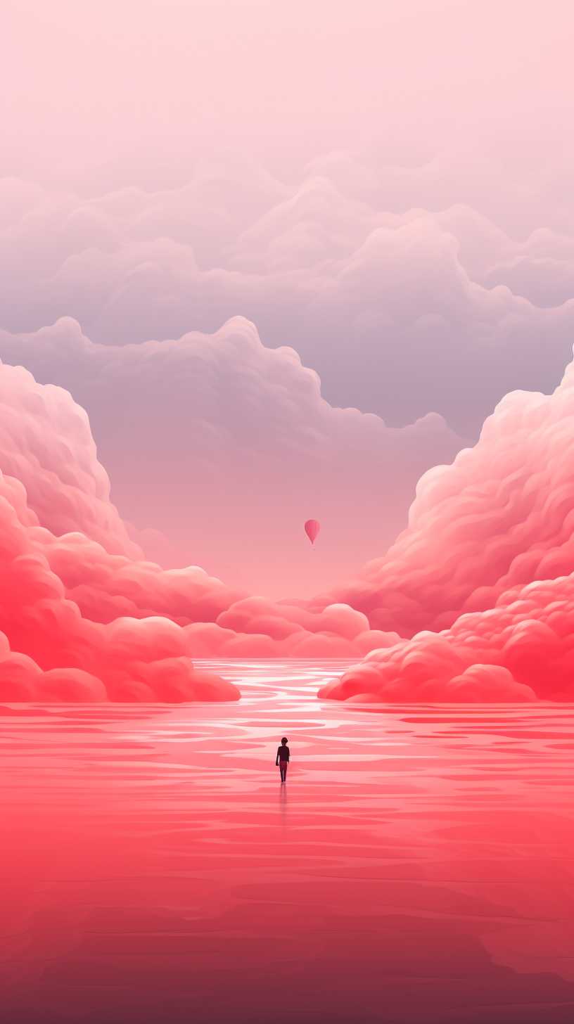 红色背景艺术图