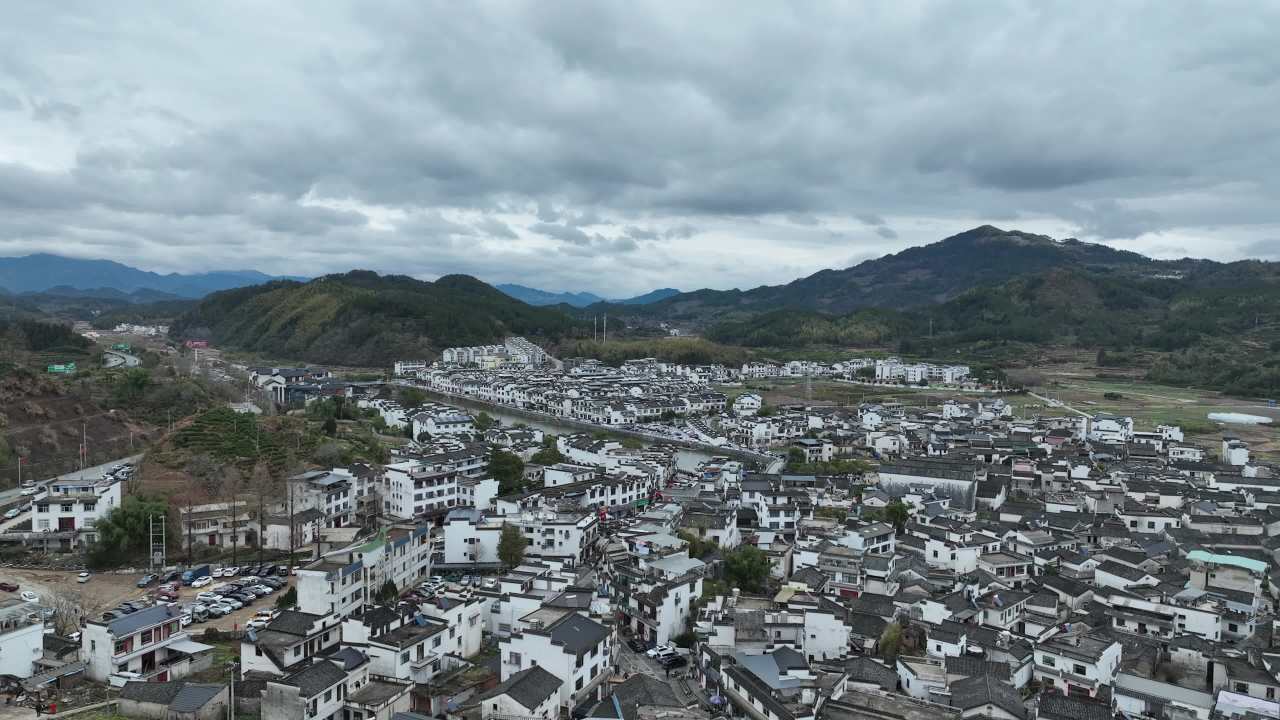 4K航拍安徽呈坎村风光 4