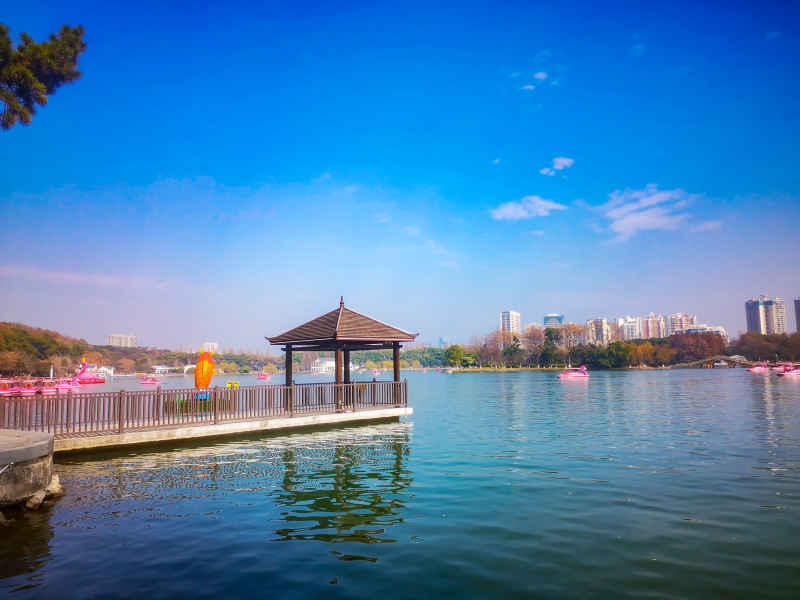 湖南长沙烈士公园年嘉湖风景摄影图