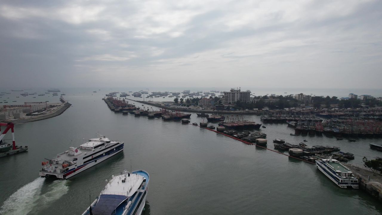 广西北海国际客运港航拍