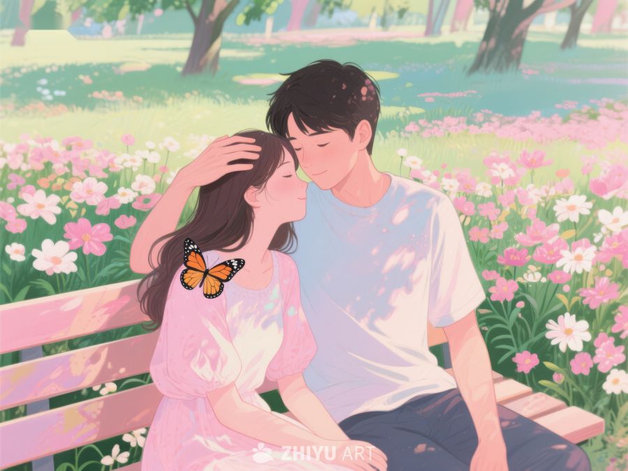 花丛中的温馨时刻 322