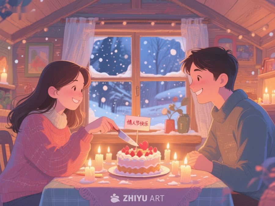 温馨室内情侣共度情人节 758