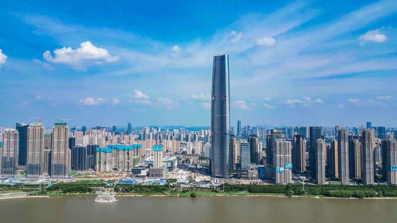 湖北武汉城市建设航拍摄影图 