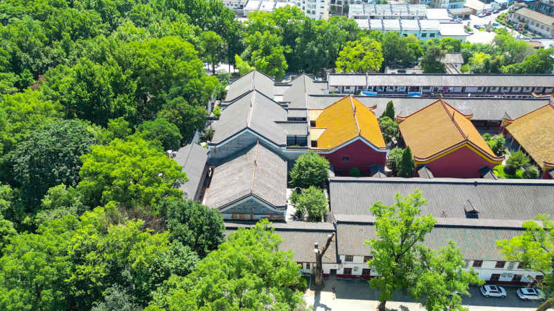 航拍湖南衡阳南岳区南岳大庙5A景区 