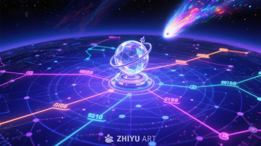 未来科技网络与星球的视觉艺术 702
