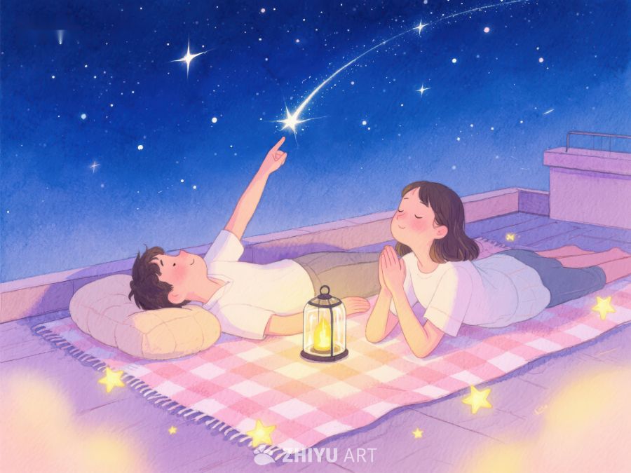 夜空下许愿的两人 1057