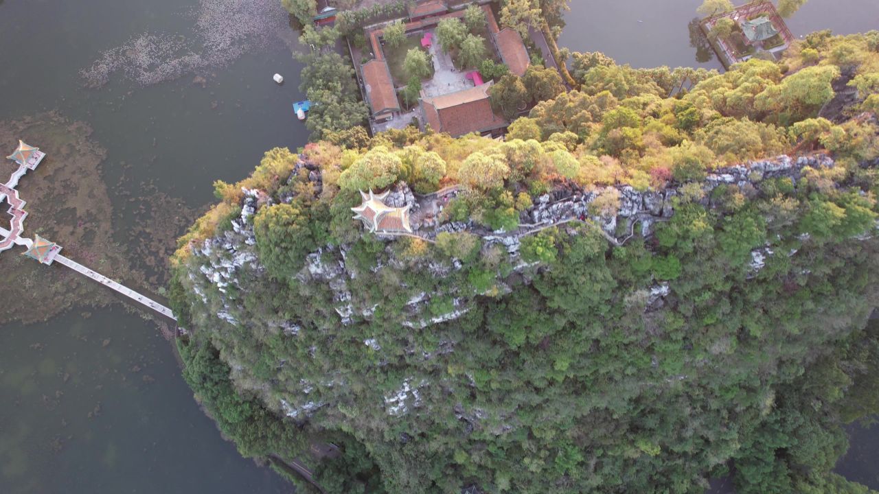 广东肇庆城市风光旅游景区航拍 