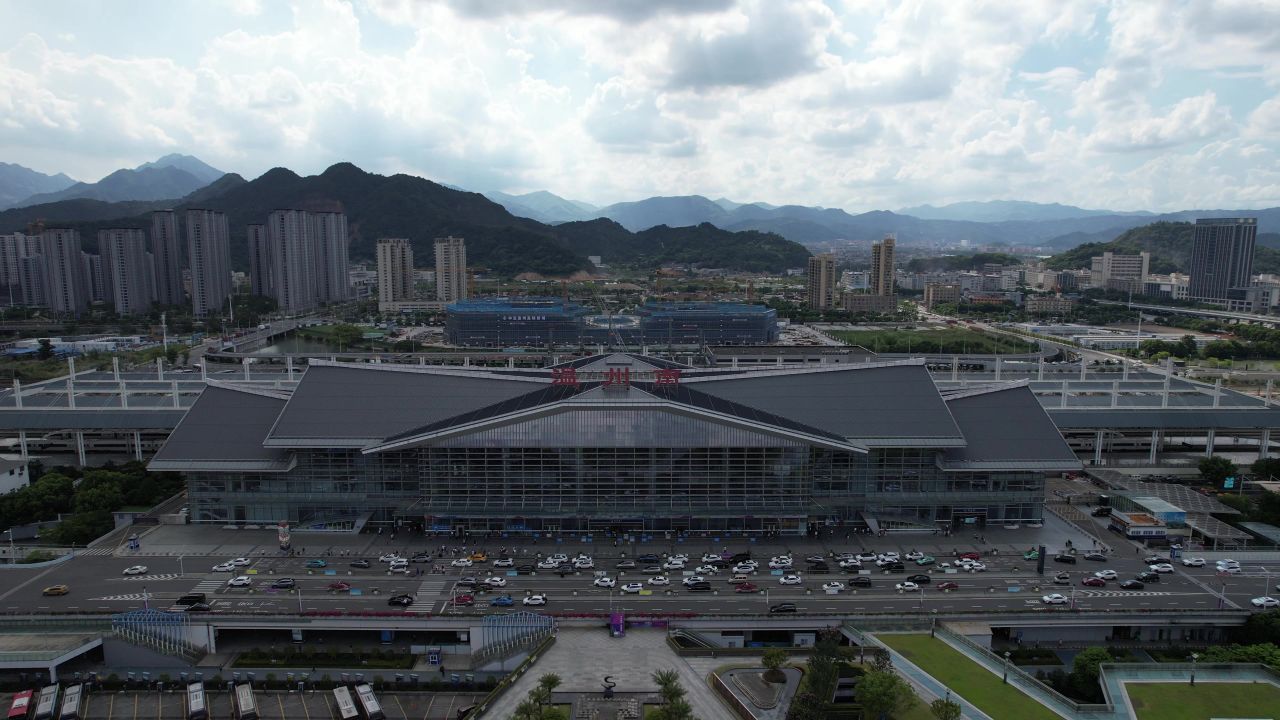 浙江温州江心屿4A景区航拍 